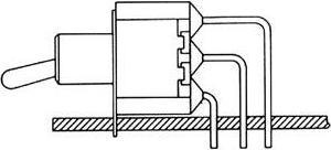 Actual product image Velleman 90° Vertical Toggle Switch 4Pdt On-On