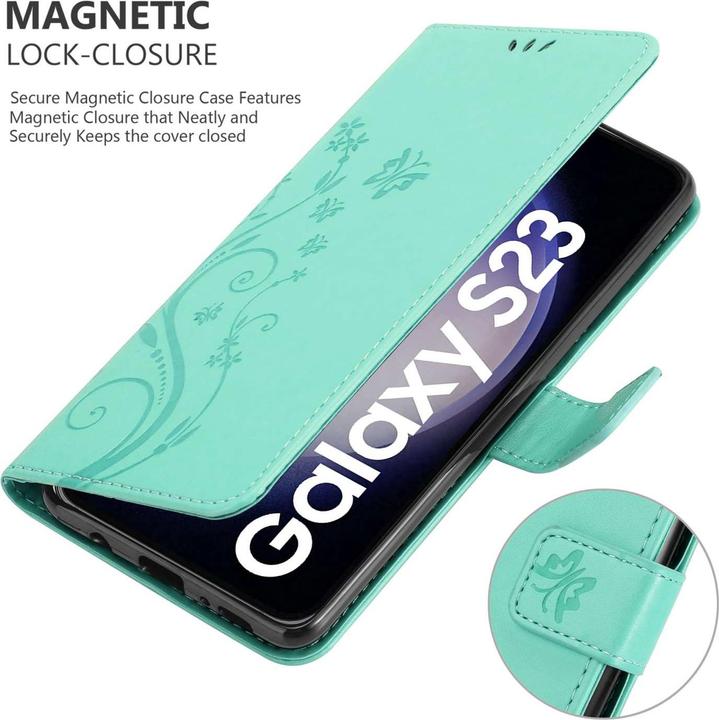 Produktbild Cadorabo Hülle für Samsung Galaxy S23 mit Blumen Muster (Samsung Galaxy S23)