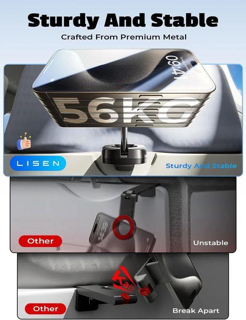 Produktbild Lisen Universelle Smartphone Halterung 360 Grad drehbar, faltbar für Flugzeug, Camper, Zug, Bus, Hotel, Zu
