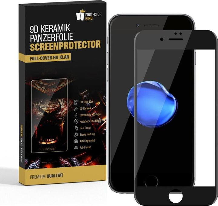 Produktbild Protectorking 3x Ceramic-Glass Full Cover HD Klar (3 Stück, Apple iPhone 8)