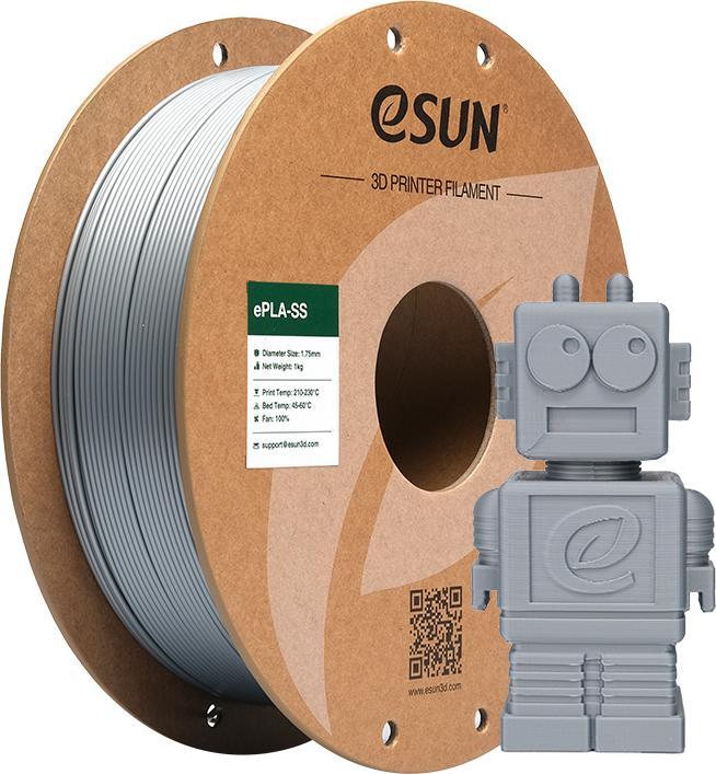 eSUN ePLA-SS Silber High Speed Filament 1.75mm 1Kg (PLA, 1.75 mm, 1000 g, Silber)