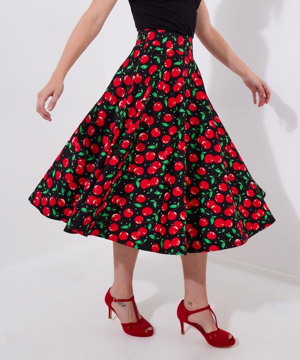 Immagine prodotto Joe Browns Cherry Print Vintage Midi Skirt (36)