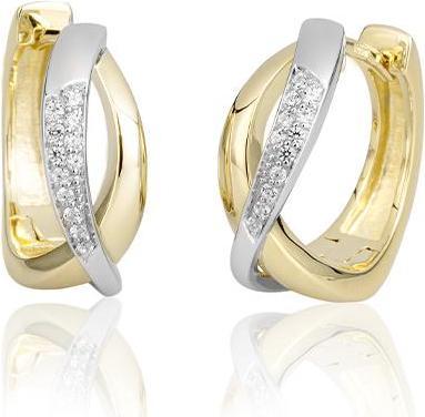 Image du produit Breuning BIJOUX DE L'OREILLE - BRILLE. 0,124 Ct. H/si (Or 750/18 K)