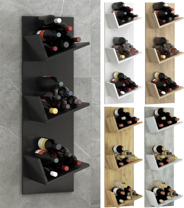 Immagine prodotto VCM Portabottiglie in legno da parete Vinosi (33 x 26 x 106 cm)