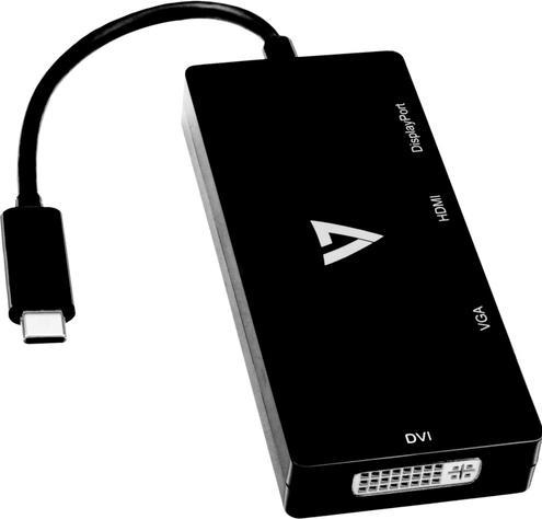 V7 USB-C To Multi Video Adapter (USB-C, DVI, HDMI, VGA)