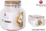 Borgonovo luftdichtes Glas primizie 2000ccm Bambusdeckel (2 l)