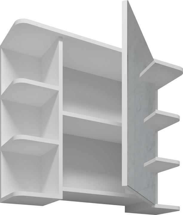 Produktbild VCM Badspiegel Wandspiegel Hängespiegel Spiegelschrank Badezimmer Ablage Nilosi (80 x 21 x 64 cm)