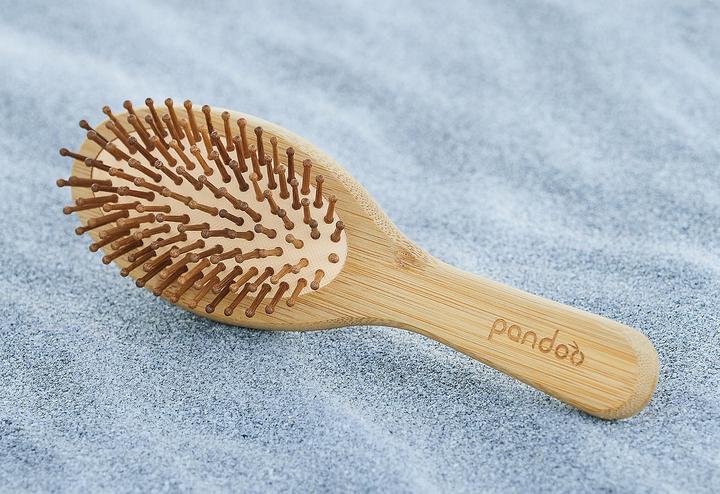 Actual product image Pandoo Bamboo hairbrush