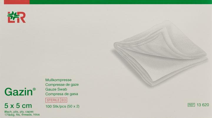 Actual product image Gazin Mullkompresse 5x5cm 8fach steril