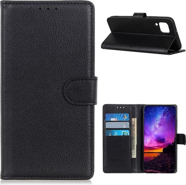 Actual product image MU Classic Litchi Leather Bookcover Series (Samsung Galaxy A12)