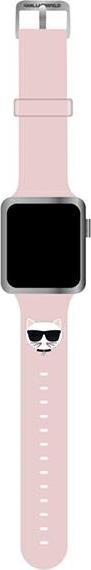 Produktbild Karl Lagerfeld KLAWMSLCP Apple Watch Strap 38/40 / 41mm pink / pink strap Silicone Choupette Heads (38 mm, 40 mm, Silikon)