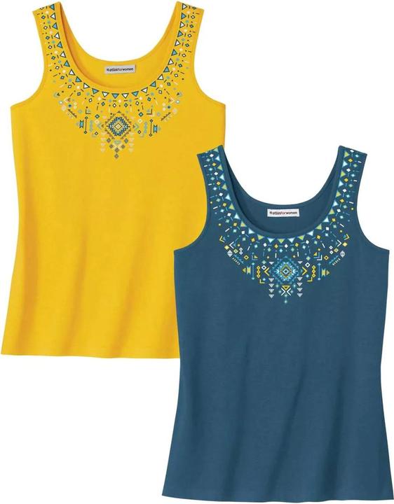 Produktbild Atlas For Women 2erPack Tops mit bedrucktem Ausschnitt (38, 39, 40)