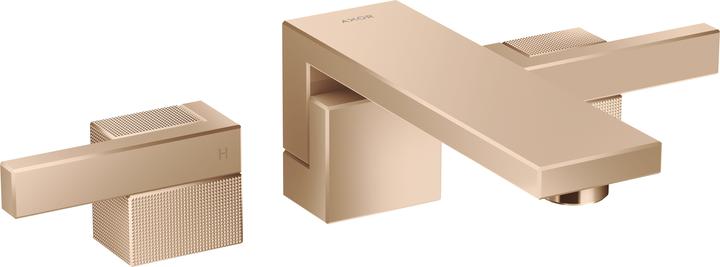 Produktbild Axor Edge 3-Loch Waschtischarmatur Unterputz, Wandmontage, Auslauf 190 mm, Push-Open Ablau