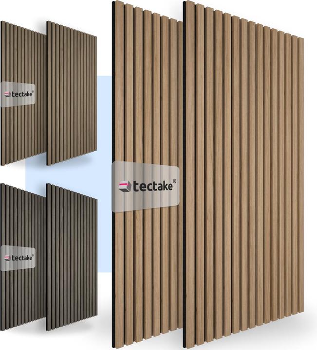 Actual product image tectake Set of 2 acoustic panels Sonic Wall wood look (2 pcs.)