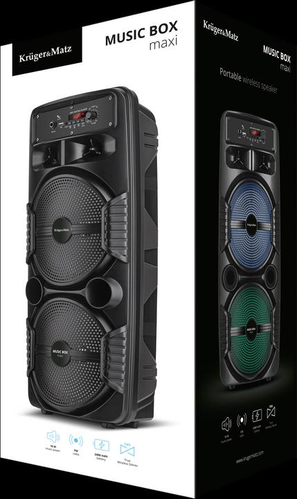 Image du produit Krüger&Matz Music Box Maxi black speaker (Fonctionnement sur piles)