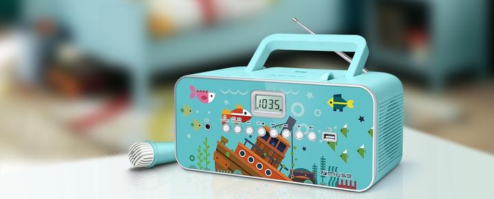 Immagine prodotto Muse M29KB Lettore CD per bambini CD, FM, USB Con microfono (FM, PLL)
