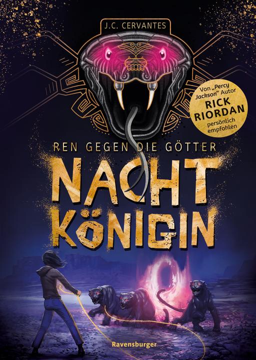 Actual product image Ravensburger Ren gegen die Götter, Band 1: Nachtkönigin (German, J. C. Cervantes, Catherine Orgass, Rick Riordan., Miriam Wasmus, Jann Kerntke, 2023)