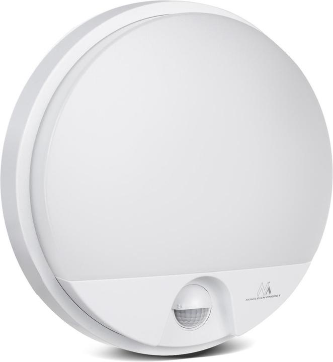 Immagine prodotto Maclean MCE291W Lampada LED con sensore di movimento a infrarossi 1100lm 15W IP54 baltas (1100 lm)