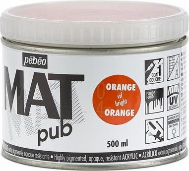 Produktbild Pebeo Acrylic Mat Pub (Leuchtendes Orange, 500 ml)