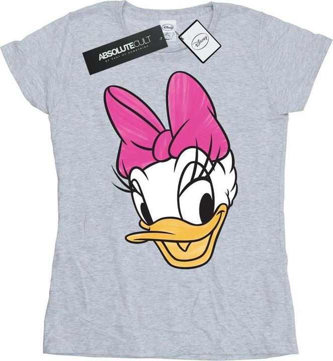 Actual product image Disney Womens/Ladies Daisy Duck Head Painted Cotton T-Shirt (L)