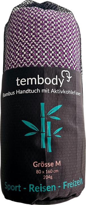 Actual product image Tembo Tembody Bambus Reisehandtuch Lila M