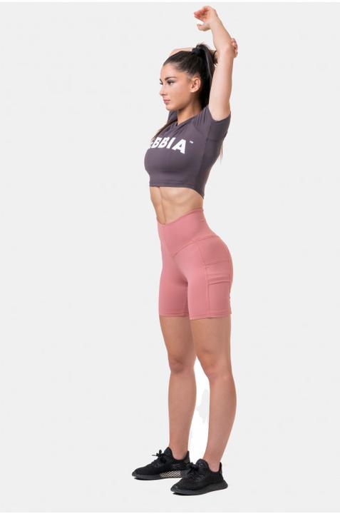 Produktbild Nebbia Short Sleeve Sporty Crop Top 584 marron (XS)