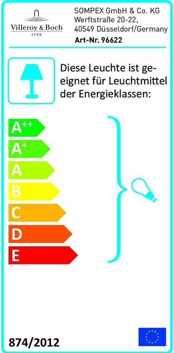 Energy Label Villeroy & Boch Table lamp Athens 1x E27 copper (E27)