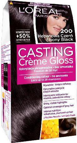 Actual product image L'Oréal Paris Cream Gloss Cream Coloring No.200 Ebony Black (200 Hebanowa Czerń)