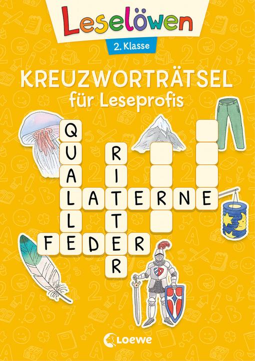 Actual product image Leselöwen Kreuzworträtsel für Leseprofis - 2. Klasse (Sonnengelb) (German, Katrin Merle, Loewe learning and puzzles, 2022)