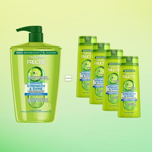Produktbild Garnier Fructis Strength & Shine (1000 ml, Flüssiges Shampoo)