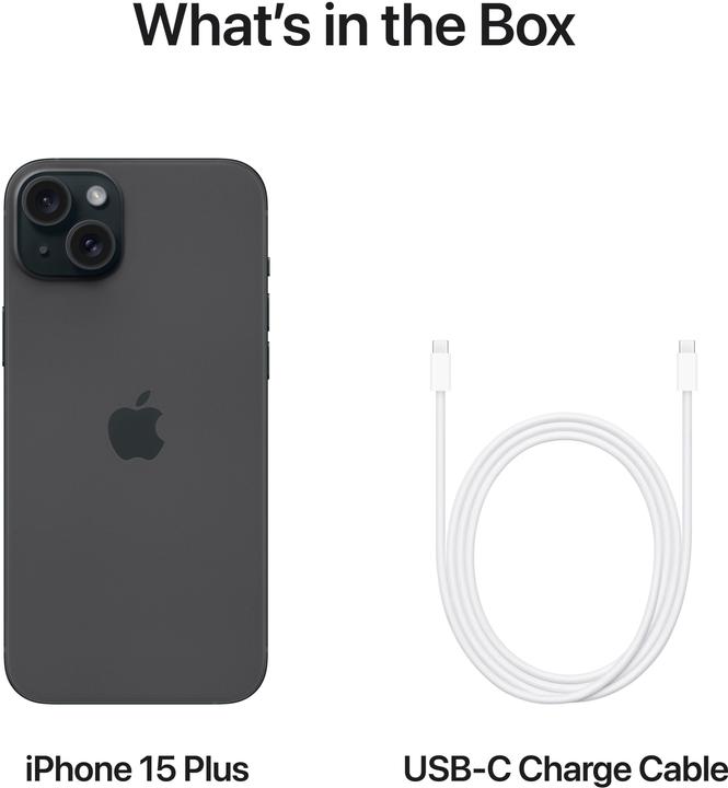 Productafbeelding Apple iPhone 15 Plus (512 GB, Black, 6.70", SIM + eSIM, 48 Mpx, 5G)
