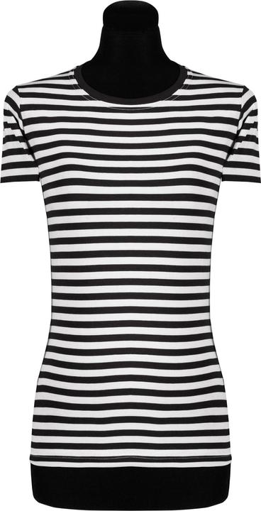 Actual product image Thetru Damen Ringelshirt kurzarm schwarz-weiss – alltagstauglich (XL)