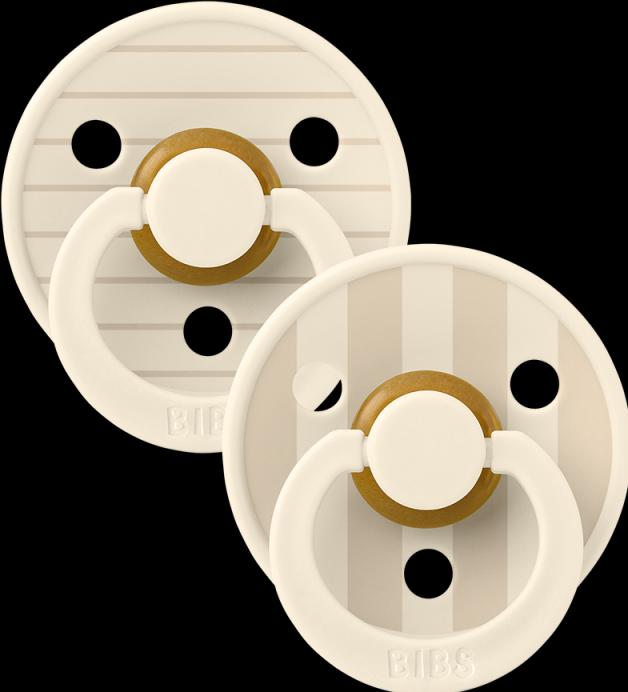 Actual product image Bibs Sucette Studio Colour 2 PACK Latex Round 6-12m Pin Ivory Vanilla Mix (2 x, 6 - 12 M.)