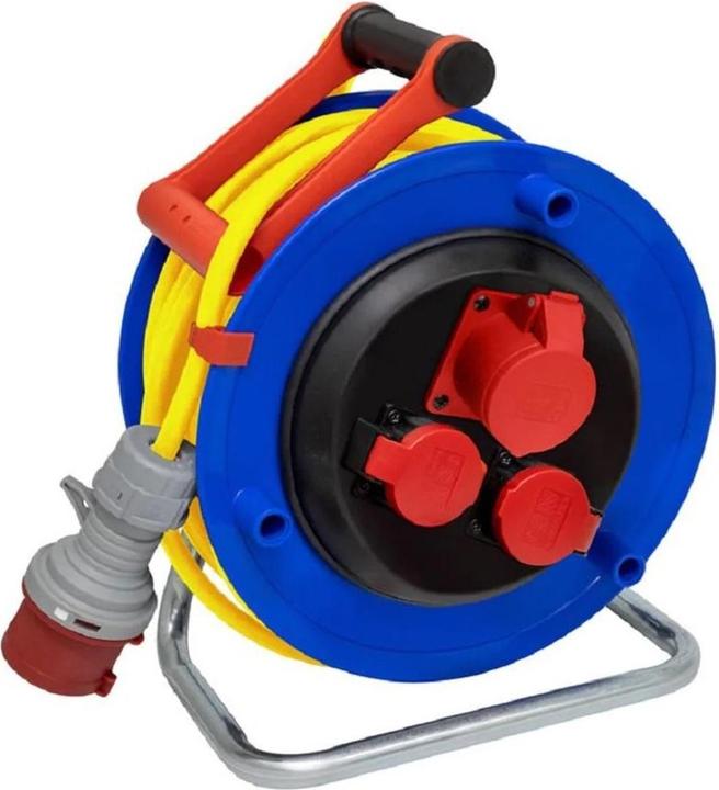 Brennenstuhl Kabeltrommel Garant ST 290 CEE IP44 33m AT-N07V3V3F5G1.5, gelb, Stecker CEE 5p 400V/16A mit Phase (33 m, 1.50 mm²)