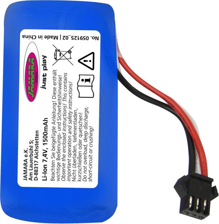Produktbild Jamara Akku Extron Li-Ion 7,4V 1500mAh 11,1WH (7.40 V)