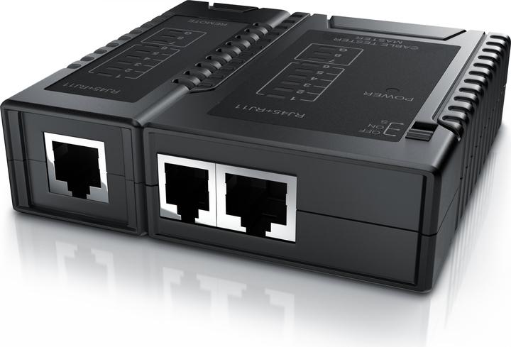 Immagine prodotto CSL Tester di cavi di rete per cavi RJ45 RJ11 - Tester di cavi patch - Tester di cavi di rete LAN