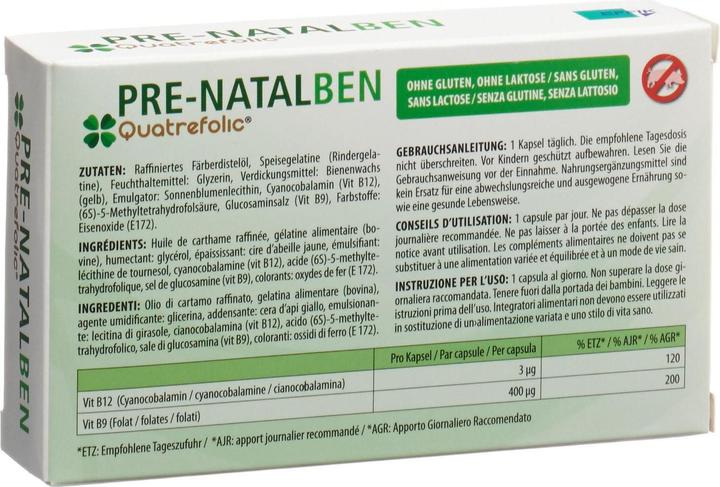Produktbild Natalben Quatrefolic (28 Stück, Kapseln, 28 g)