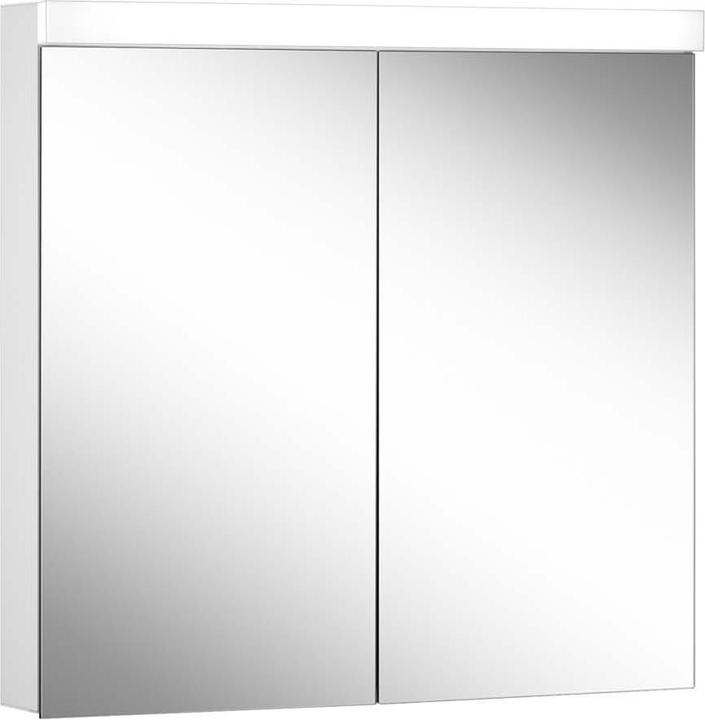 Produktbild Schneider LOWLINE Basic LED Lichtspiegelschrank, 2 Doppelspiegeltüren, 80x74,8x13,5cm, 171.280.