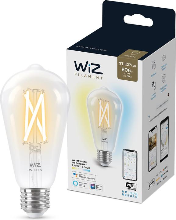 Actual product image WiZ Smart Filament (E27, 6.70 W, 806 lm, 1 x, E)