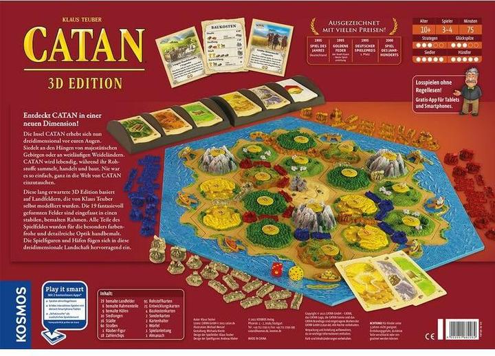 Actual product image Kosmos FKS6822620 - Catan - 3D Edition, board game, for 3-4 players, ages 10+ (DE edition) (German)