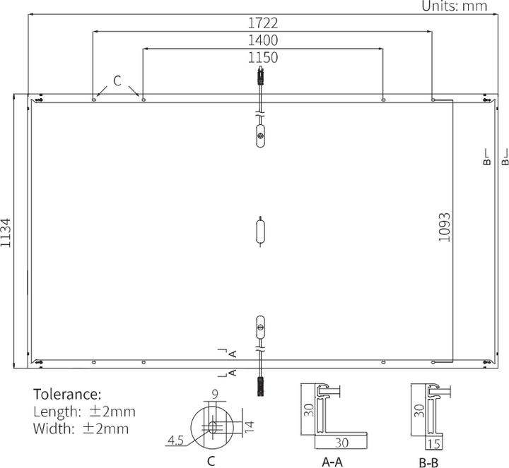 Actual product image Longi Solar LR5-54HTB Solar module 435 Hi-Mo6 HPBC Mono - Full Black (435 W, 20.80 kg)