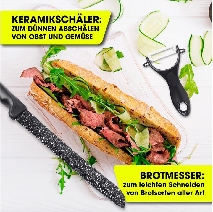 Actual product image Gourmetmaxx Knife set with peeler 6 pieces