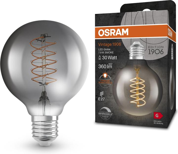 Produktbild Osram LED-Vintage-Lampe (E27, 7.80 W, 360 lm, 4 x, G)