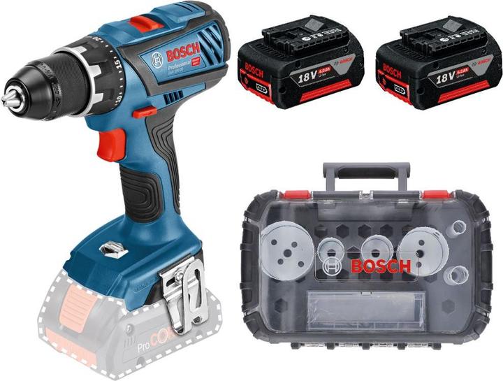 Image du produit Bosch Professional Perceuse-visseuse sans fil 18V GSR18V-28 + 9tlg ElektrikerLS-Set (Fonctionnement sur batterie)