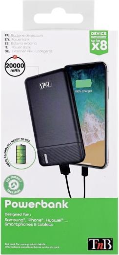 Actual product image T'nB Powerbank 2xUSB 20 000 mAh / 10W (20000 mAh, 20 W, 10 Wh)