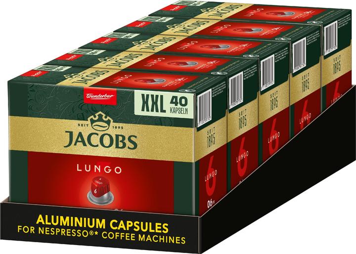 Immagine prodotto Jacobs Capsule di caffè Lungo 6 Classico 5 x 40 capsule (1 x Porta.)