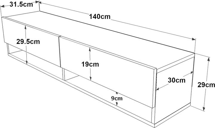 Actual product image En.Casa Laitila (140 x 31.5 x 29.5 cm)