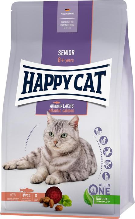 Produktbild Happy Cat Katzenfutter trocken Senior Lachs 1,3 kg (Senior, 1 Stk., 1300 g)