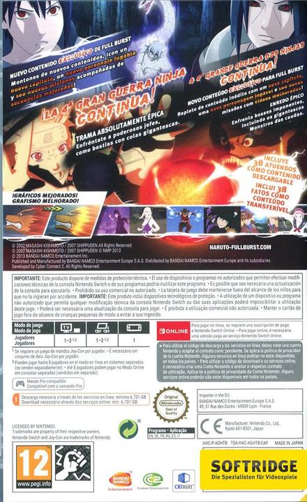 Image du produit Bandai Namco Naruto Ultimate Ninja Storm 3 Full Burst (Switch, Switch Lite, Switch OLED, DE)