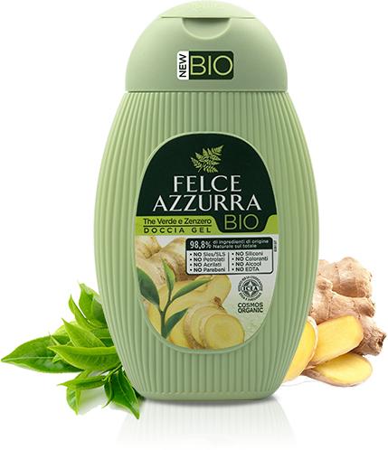 Immagine prodotto Felce Azzurra Gel Doccia Tè Verde e Zenzero Biologico 250 ml (250 ml)